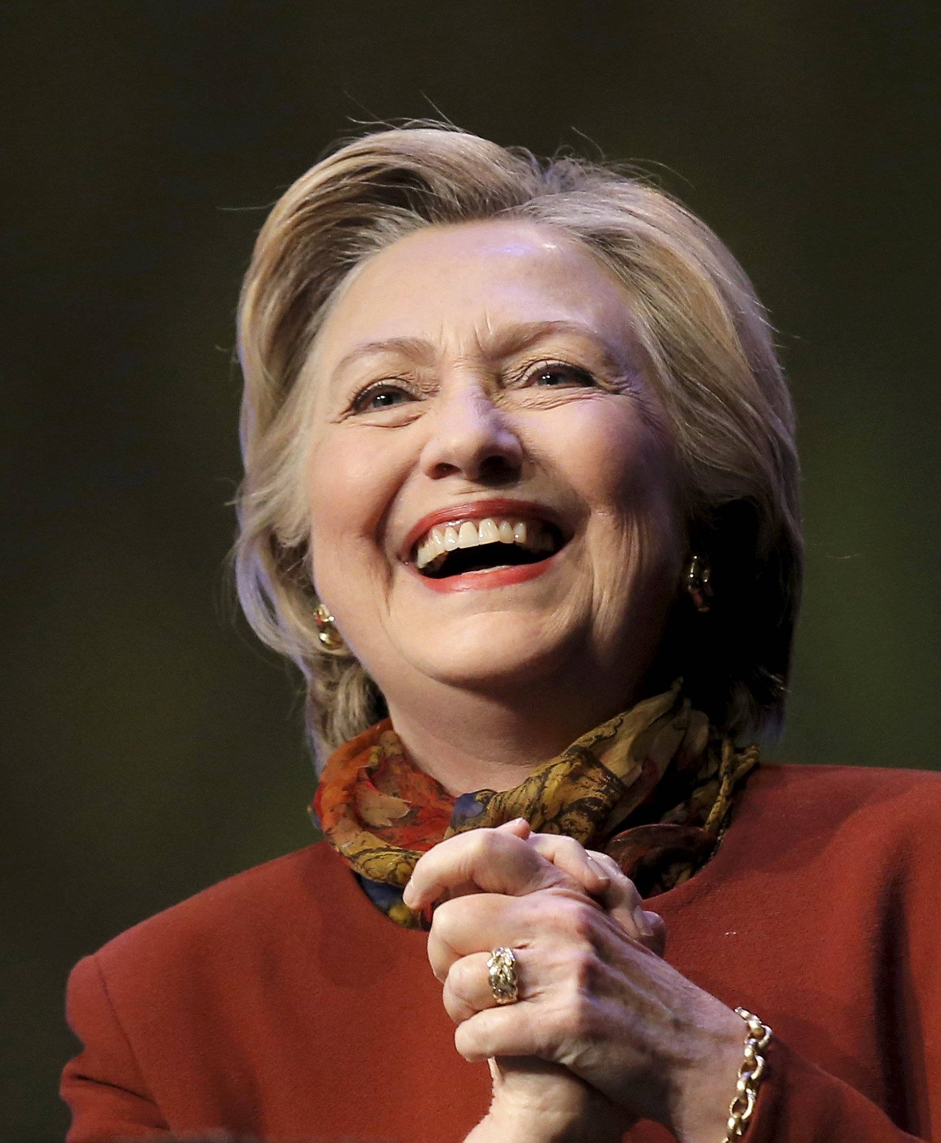 U.S. Democratic presidential candidate Hillary Clinton speaks during a church service at the Christian Cultural Center in the Brooklyn borough of New York