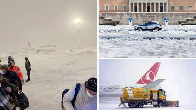 Snježni kaos u Istanbulu i Ateni: Tijekom noći izvlačili stotine ljudi zatočenih u autima na cesti