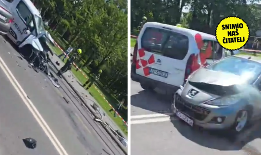 VIDEO Krš i lom na Maksimiru: Dvoje je ozlijeđeno u sudaru