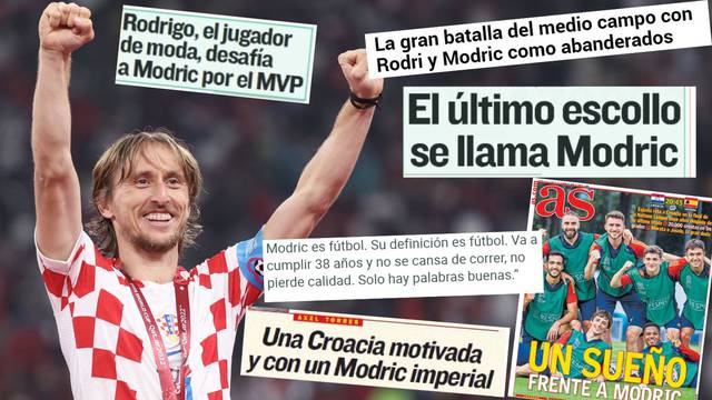 Španjolci se naklonili Modriću: 'On je definicija nogometa. Sad stoji na putu našim snovima...'