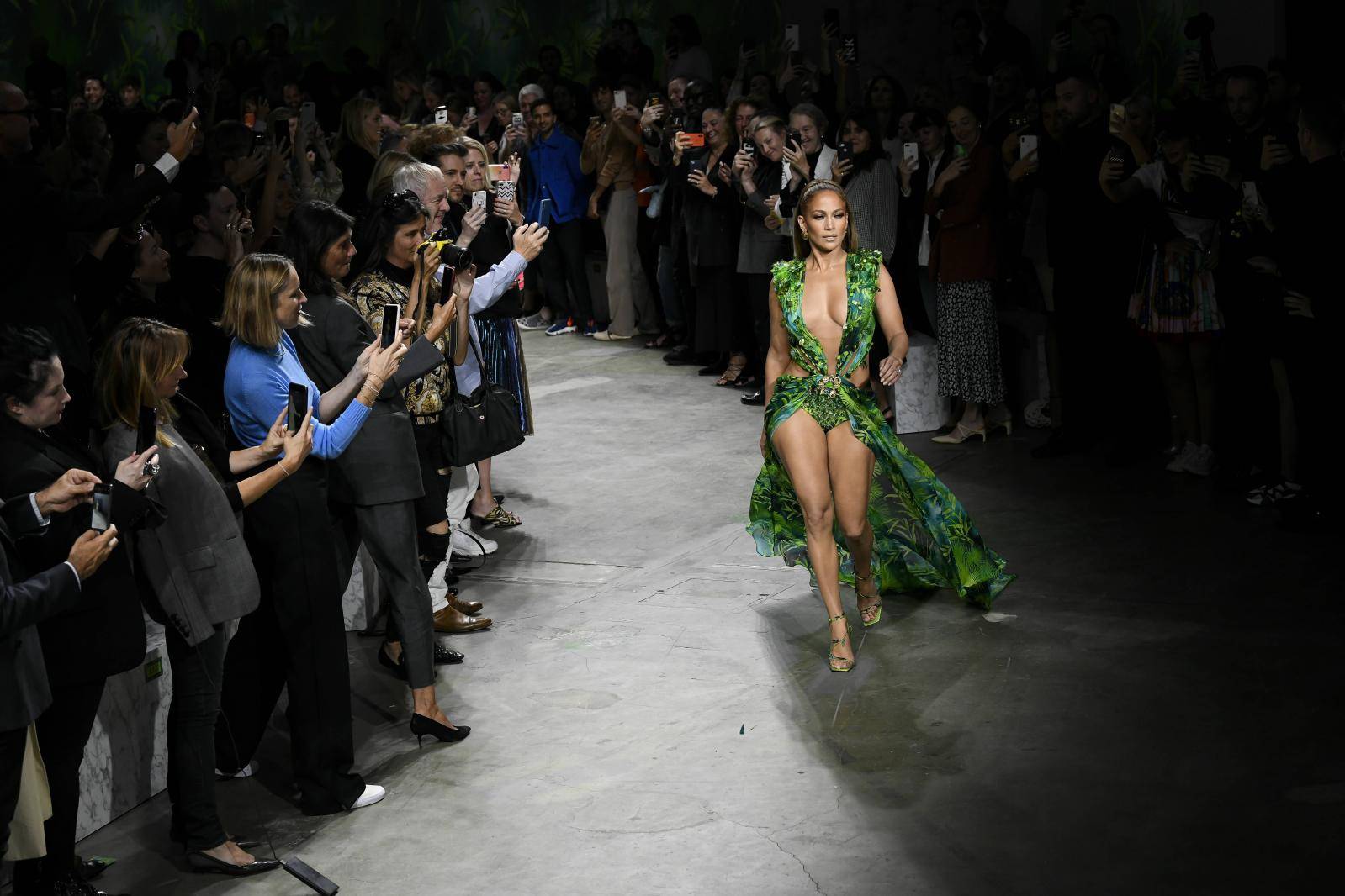 Jennifer Lopez at VERSACE SS20 Runway during Milan Fashion Week  - Milan, Italy 20/09/2019