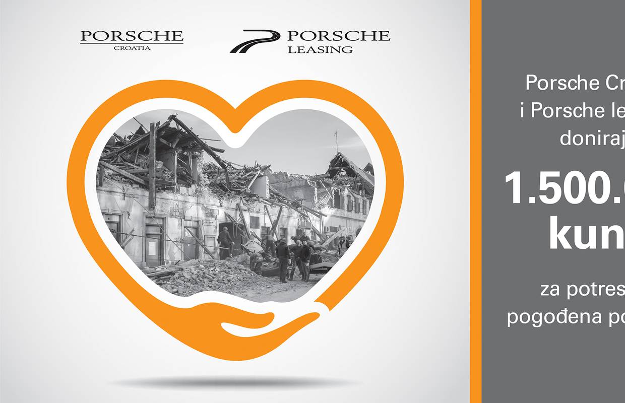 Porsche Croatia i Porsche leasing donirali 1,5 mil. kuna za potresom pogođena područja