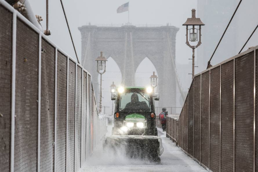 Winter snow storm hits New York City