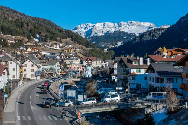 View of Ortisei in Val Gardena