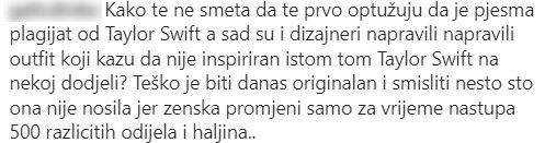 Miu Dimšić ponovo napali da kopira Taylor Swift. Ovaj put riječ je o modnoj kombinaciji...