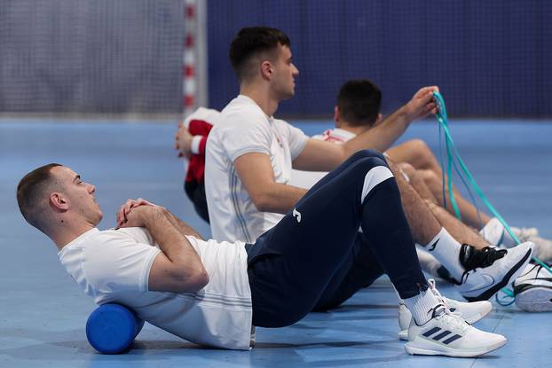 Zagreb: Posljednji trening hrvatske rukometne reprezentacije uoči odlaska na kvalifikacijski turnir za Olimpijske igre u Parizu 2024.