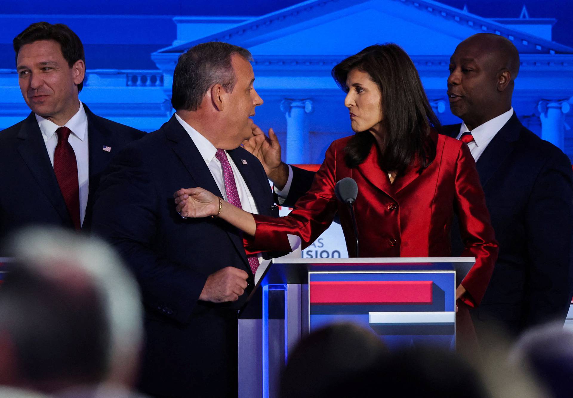 Republican U.S. Presidential candidates participate in their second debate of the 2024 U.S. presidential campaign in Simi Valley, California