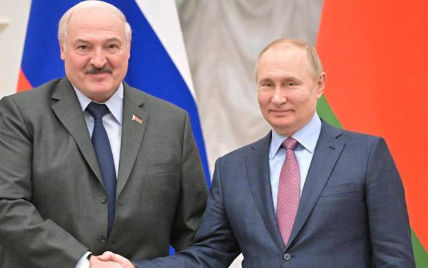 Russian President Putin meets his Belarusian counterpart Lukashenko in Moscow