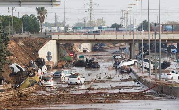 Aftermath of floods on the outskirts of Valencia