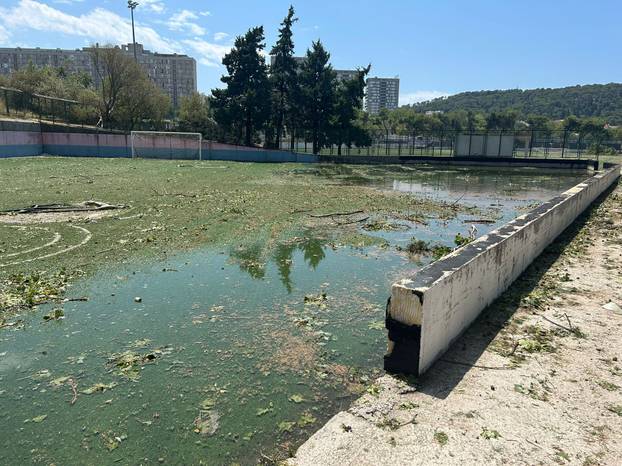 FOTO Transformacija Poljuda: Oluja uništila pomoćne terene, zaposlenici i vatrogasci uskočili