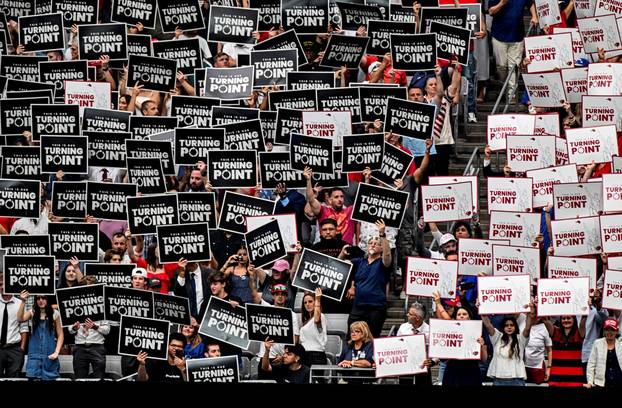 Memorial service for slain conservative commentator Charlie Kirk, in Glendale