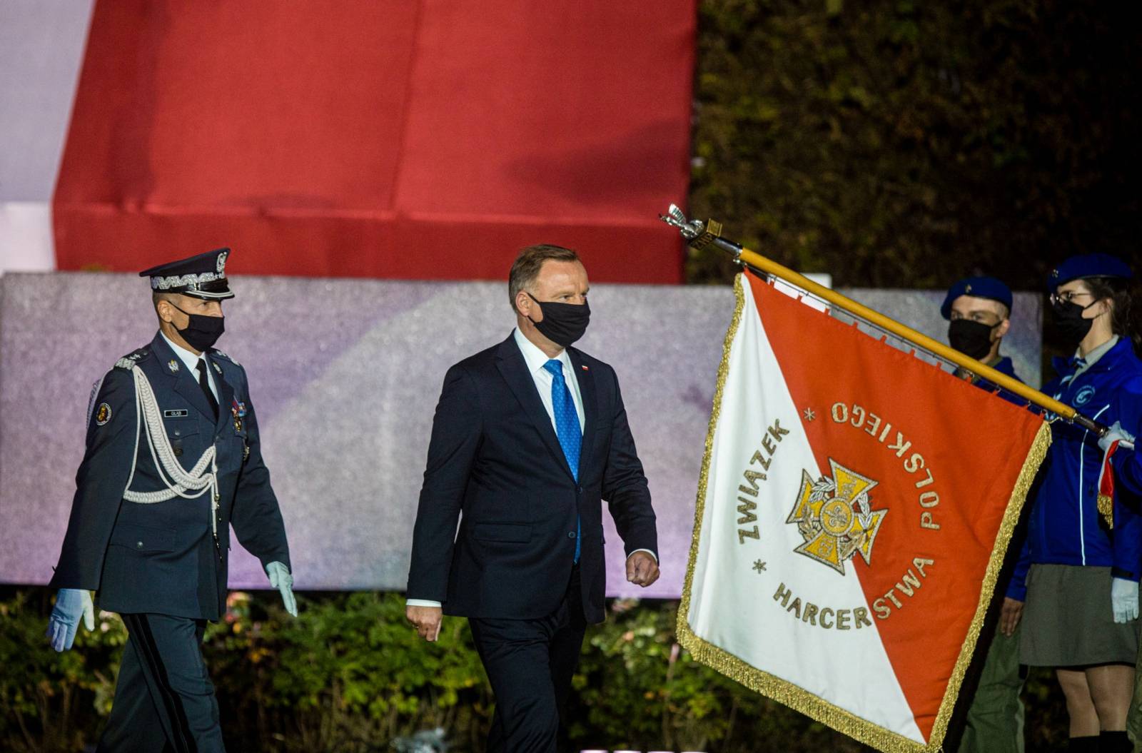 Polish President Duda takes part in a ceremony to mark the anniversary of the outbreak of World War Two in Gdansk