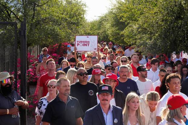 Memorial service for slain conservative commentator Kirk in Glendale