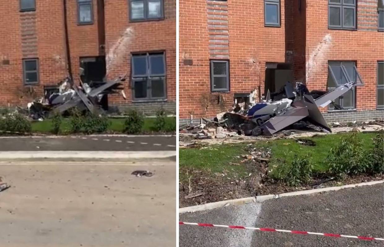 Drama u  Engleskoj: Vidjela sam čovjeka kako skače iz aviona, a onda se letjelica zabila u zgradu
