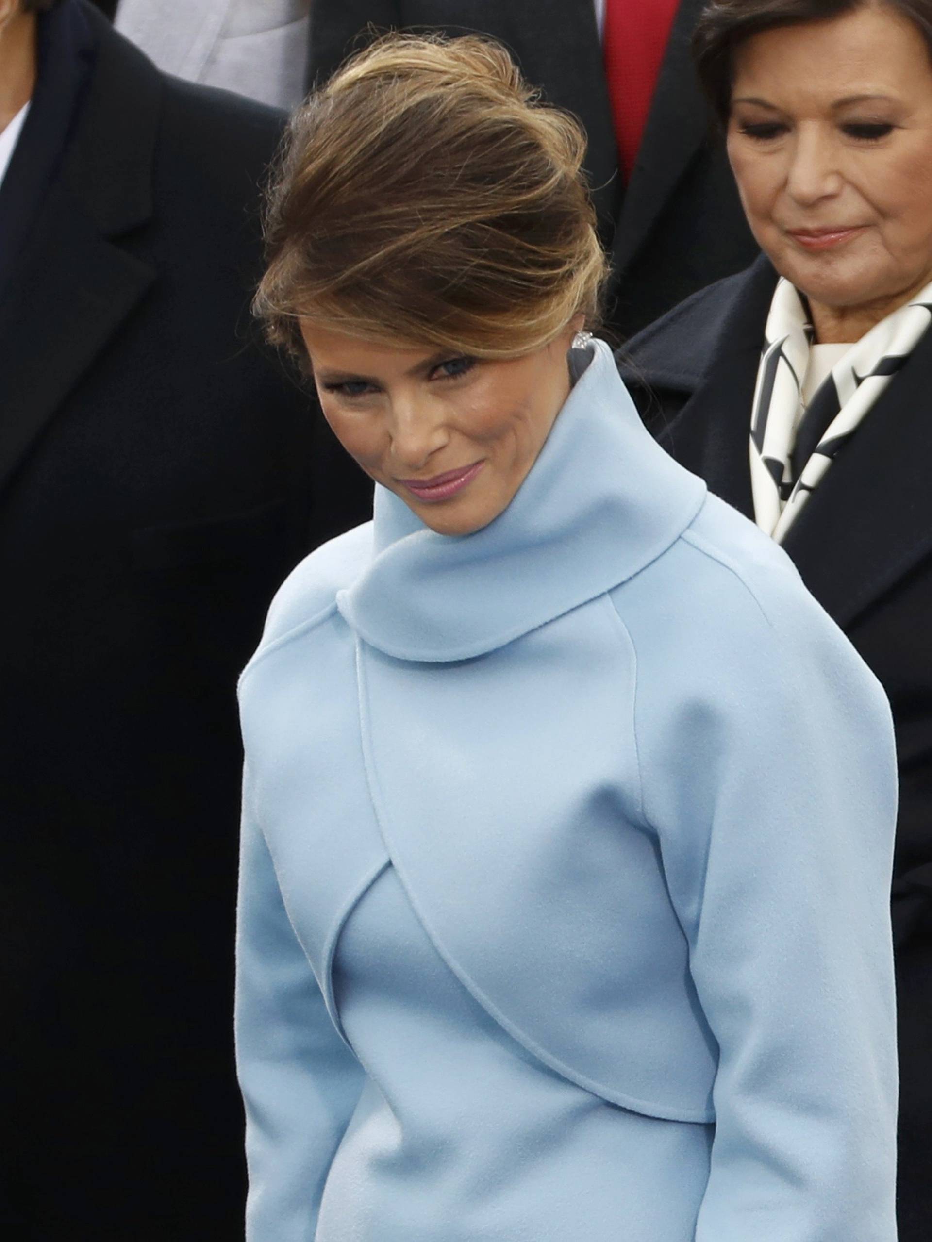 Incoming U.S. first lady Melania Trump and son Barron attend the presidential inauguration of President-elect Donald Trump at the U.S. Capitol in Washington