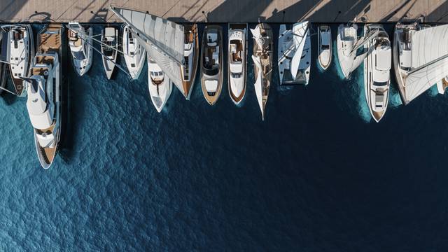 Aerial,View,Of,The,Yacht,Club.,Aerial,Top-down,View,Of