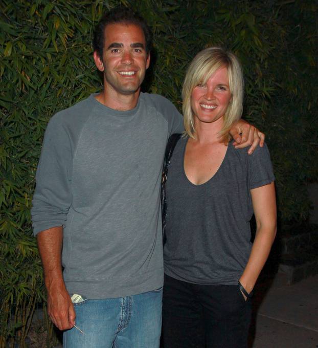 **EXCLUSIVE** Pete and Bridgette Sampras enjoy each others company after they eat dinner at "Koi" restaurant in Los Angeles
