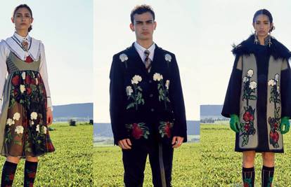 Antonio Marras odijeva modele u raskošne crvene i bijele ruže
