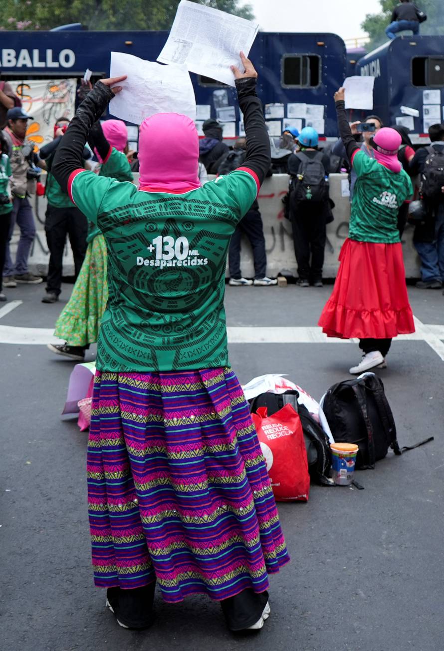 Protest march ahead of the opening match of the 2026 FIFA World Cup, in Mexico City