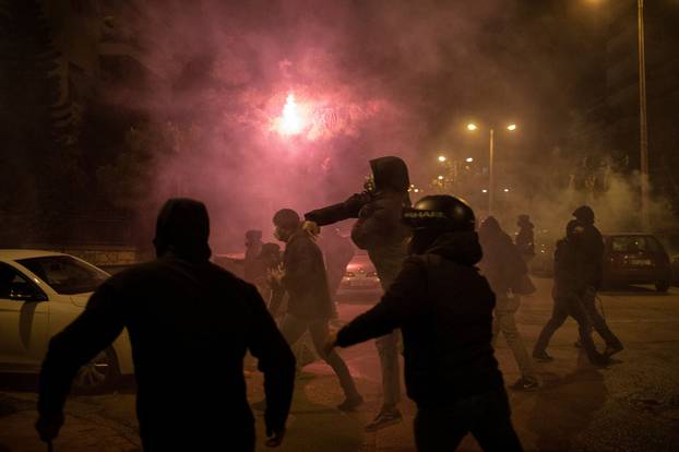 Demonstration against a police crackdown on gatherings in Athens