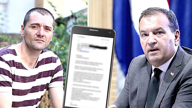 Pisao Berošu, došla mu policija: Ministar kaže da je problem u kontekstu. Evo cijelog maila!