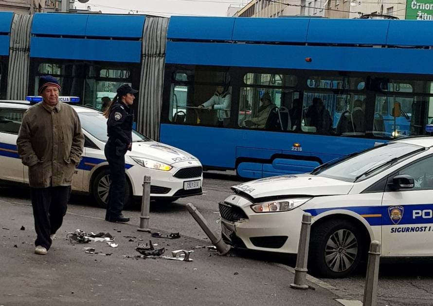 Krš i lom u središtu Zagreba: Sudarili se s policijskim autom
