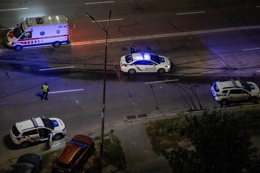 Russian drone and missile strike in Kyiv