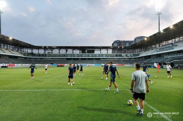 FOTO Hajdukovci odradili zadnji trening prije Zire. Maksimalan fokus, Hrgović čak stao i na gol