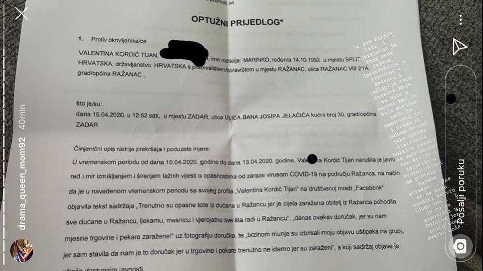 Valentinu iz 'Ljubavi na selu' tuže za narušavanje reda i mira širenjem lažnih vijesti o koroni