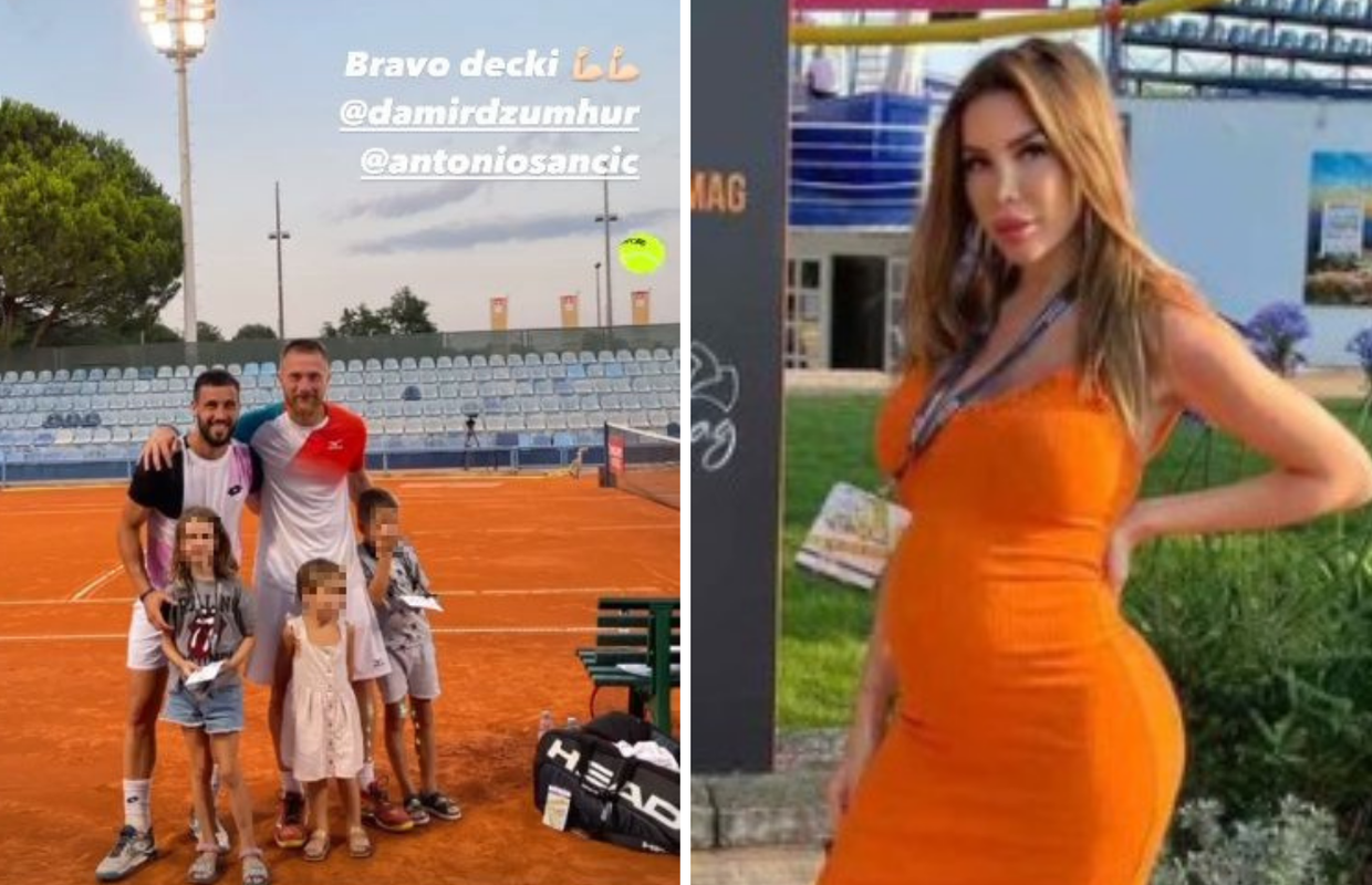 Barbara Šegetin bodri dečka na ATP turniru u Umagu: U uskoj haljini pokazala trudnički trbuh