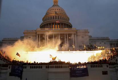 Supporters of U.S. President Donald Trump gather in Washington