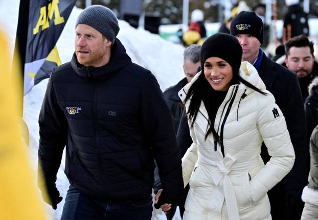 Britain's Prince Harry and Meghan, Duchess of Sussex attend the Invictus Games, in Whistler