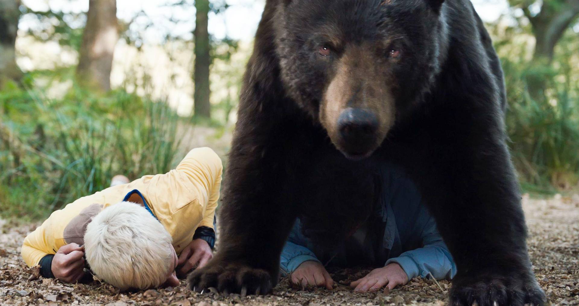 USA. Alden Ehrenreich in a scene from the (C)Universal Pictures new film : Cocaine Bear (2023). 
Plot: An oddball group of cops, criminals, tourists, and teens converge in a Georgia forest where a 500-pound black bear goes on a murderous rampage after uni