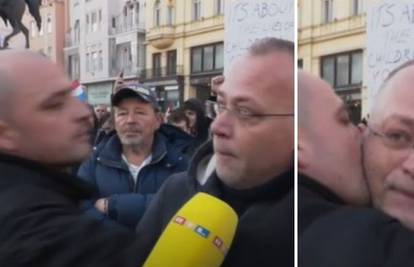 VIDEO Hasanbegović o poljupcu: 'Ma nije mi zasmetalo uopće. Pa i žena me nekad poljubi, pa eto'