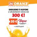 Pretplati se na Oran&zcaron; i dobiva&scaron; vrijedne kupone me&dstrok;u kojima je 20 &euro; za Vegas Casino!