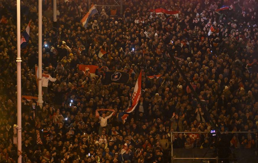 Zagreb: Docek broncanih rukometasa