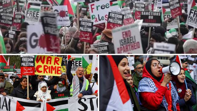 VIDEO Masovni protest podrške Palestini u Londonu. Stiglo blizu 100.000 ljudi: Dosta okupacije!