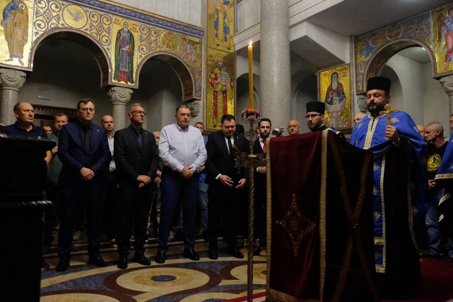 Memorial service for the late Bosnian Serb general Ratko Mladic in Banja Luka