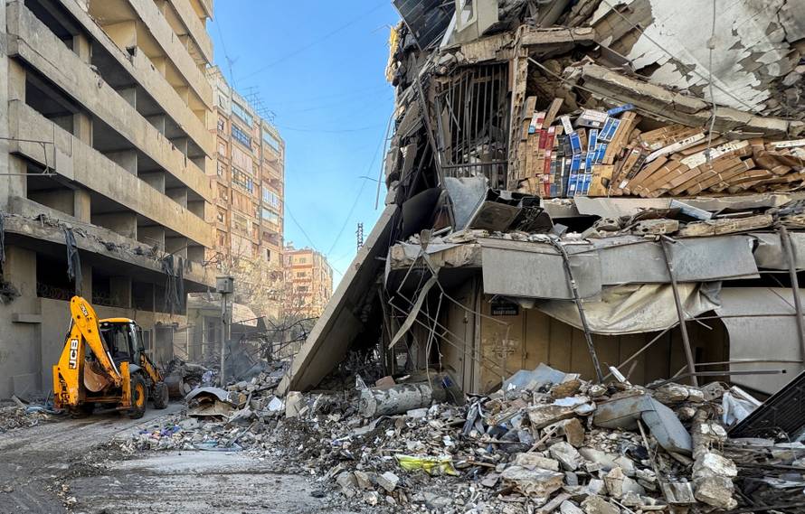 Aftermath of strikes on Beirut's southern suburbs