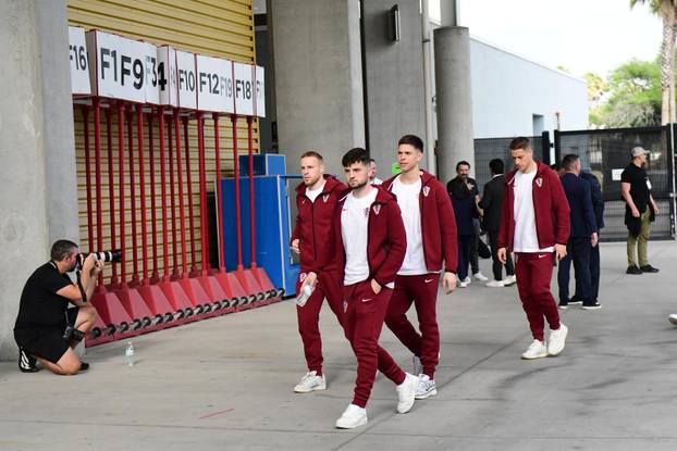Dolazak hrvatske reprezentacije na stadion u Orlandu