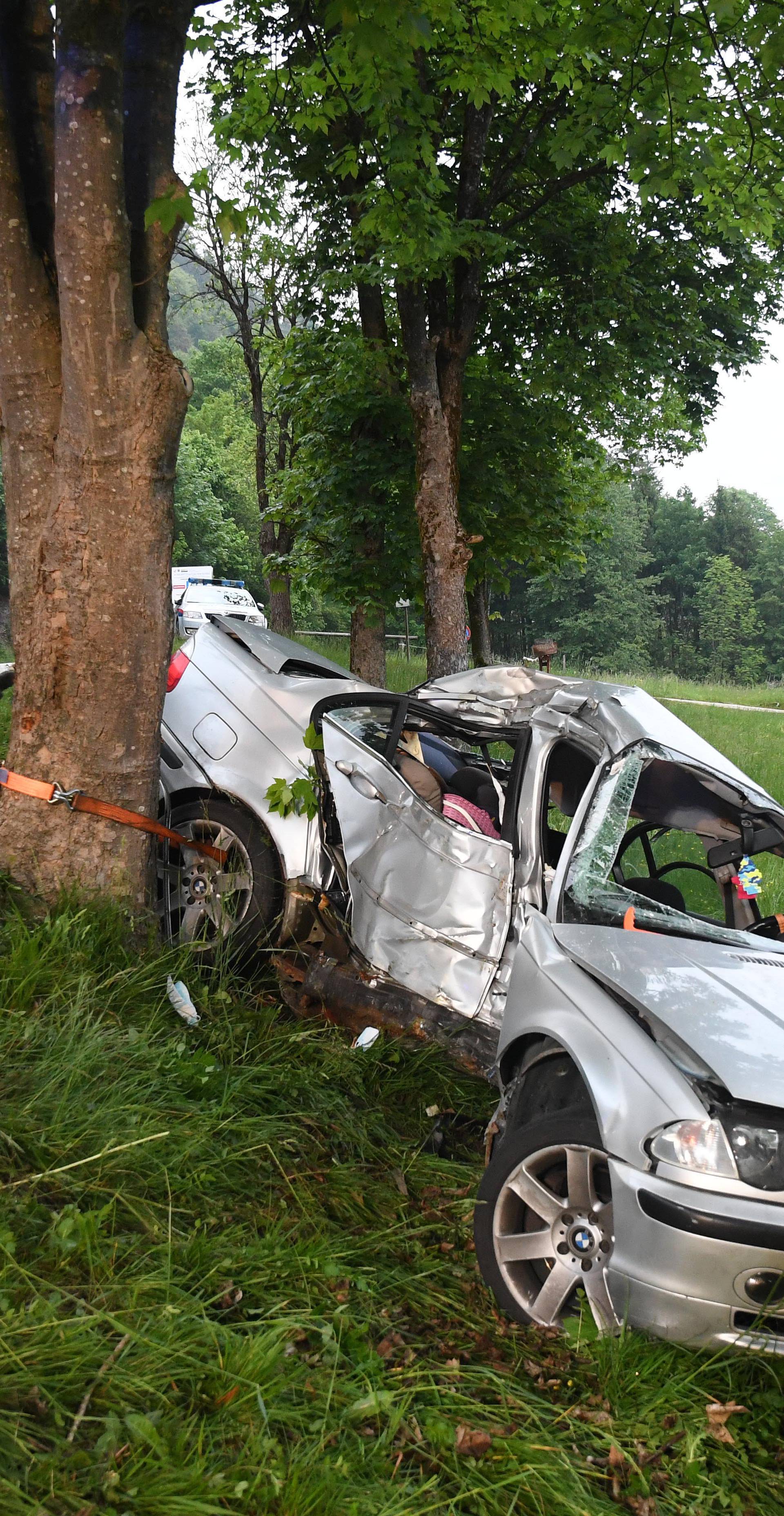 Hrvat BMW-om sletio s ceste i udario u drvo, suvozač poginuo