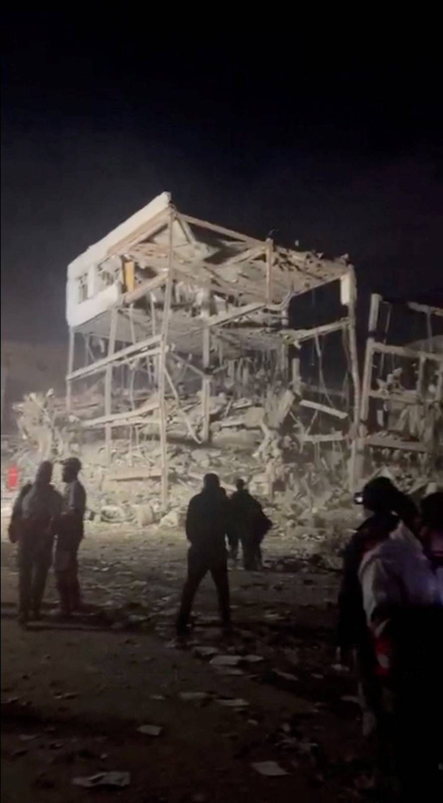 Tehran police station heavily damaged in strikes, in Tehran