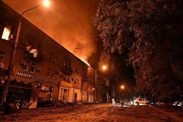 Russian drone attack in Zaporizhzhia
