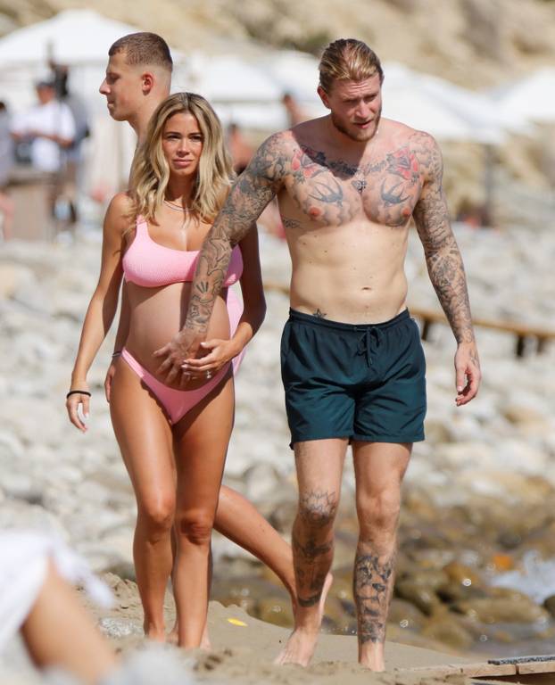 Diletta Leotta and Loris Karius seen enjoying a holiday in Ibiza.
