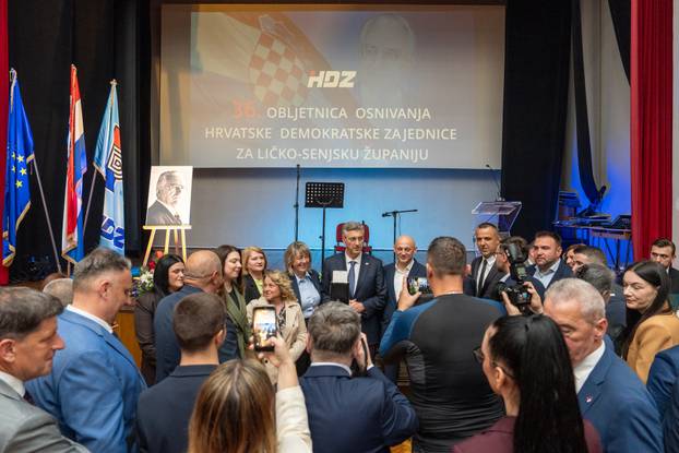 Gospić: Andrej Plenković na obilježavanju 36. obljetnice osnivanja HDZ-a u Ličko-senjskoj županiji