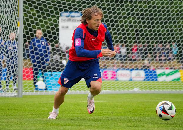 Public training session for the Croatian national soccer team