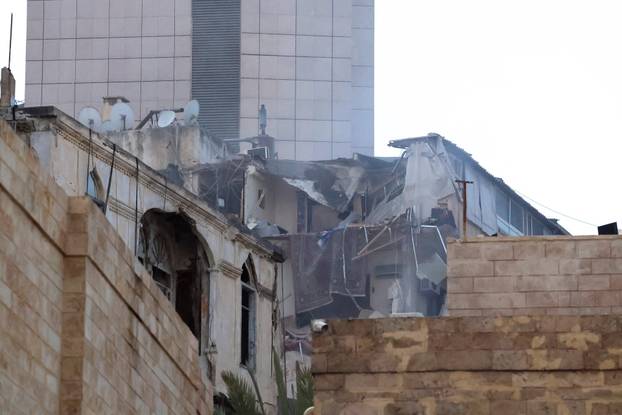Aftermath of Israeli strike in the Ain Al Mraiseh district of Beirut
