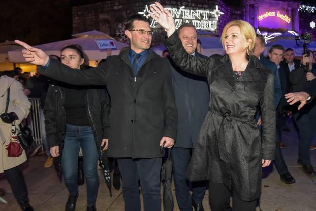 Zadar: Kolinda Grabar Kitarović posjetila je Advent i i crkvu sv. Šime