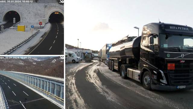 Stotinjak kamiona čeka ulazak na autocestu za Zagreb: 'Čekam od jučer u 11, a ceste su čiste'