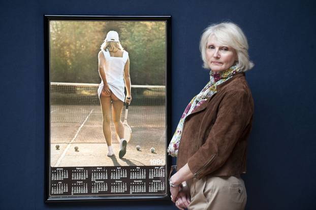 Athena tennis poster girl Fiona Walker at 'Court on Canvas' exhibition, London, Britain - 21 Mar 2011
